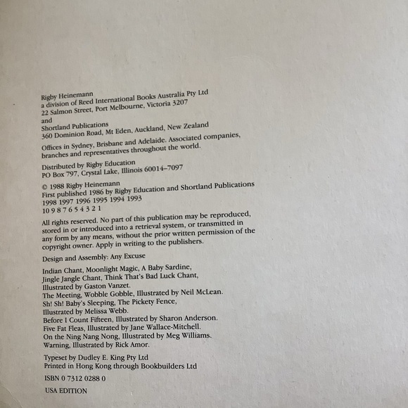 Large Shuffle Rhyme Chime Children’s Book Chant Great Graphics - Picture 4 of 11